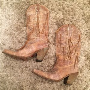 Corral Tall Fringe Point Toe Cowgirl Boot